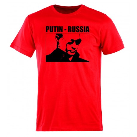 Tee-shirt Poutine - Russie, couleur rouge