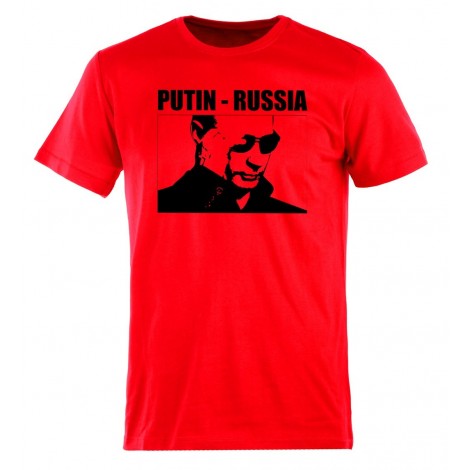 Tee-shirt Poutine - Russie, couleur rouge