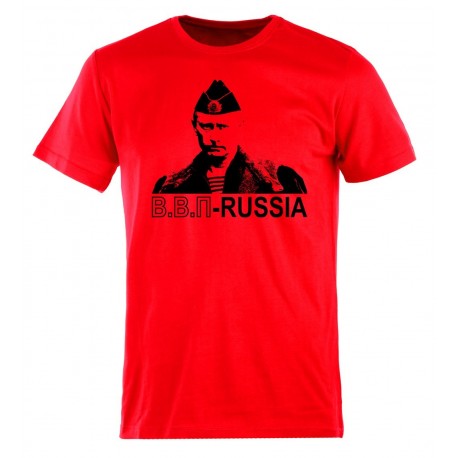 Tee-shirt Poutine - V.V.P - Russie , couleur rouge