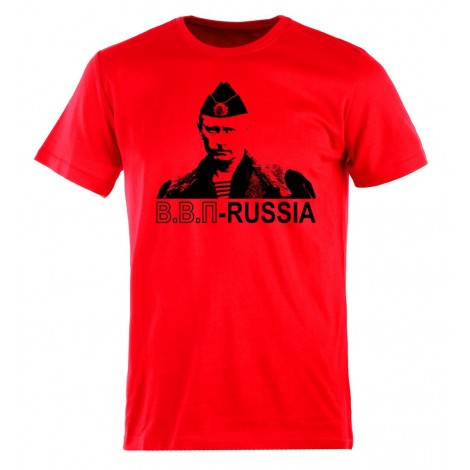 Tee-shirt Poutine - V.V.P - Russie , couleur rouge