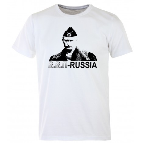 Tee-shirt Poutine - V.V.P - Russie , couleur blanc