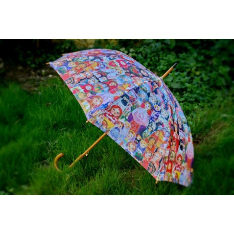 Parapluie - Matriochkas, diamètre 120 cm, hauteur 90 cm, 100% polyester