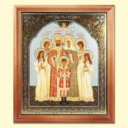 Icône "Saint Famille Romanov"/Икона "Царская семья", 24x20 cm
