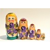 Matriochka Traditionnelle - Classique, 5 pièces, hauteur 9-11 cm Matriochka Traditionnelle - Classique, 5 pièces, hauteur 9-11 cm
