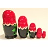 Matriochka 5 pièces, hauteur 9-11 cm Matriochka 5 pièces, hauteur 9-11 cm
