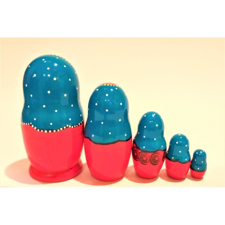 Matriochka 5 pièces, hauteur 9-11 cm