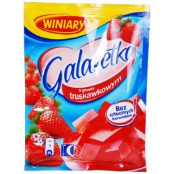 Galaretka - gelée dessert goût fraise , 71gr /Желе-порошок со вкусом клубники "Winiary"