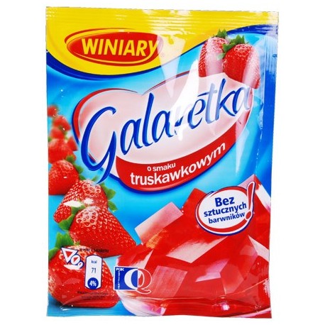 Galaretka - gelée dessert goût fraise , 71gr /Желе-порошок со вкусом клубники "Winiary"