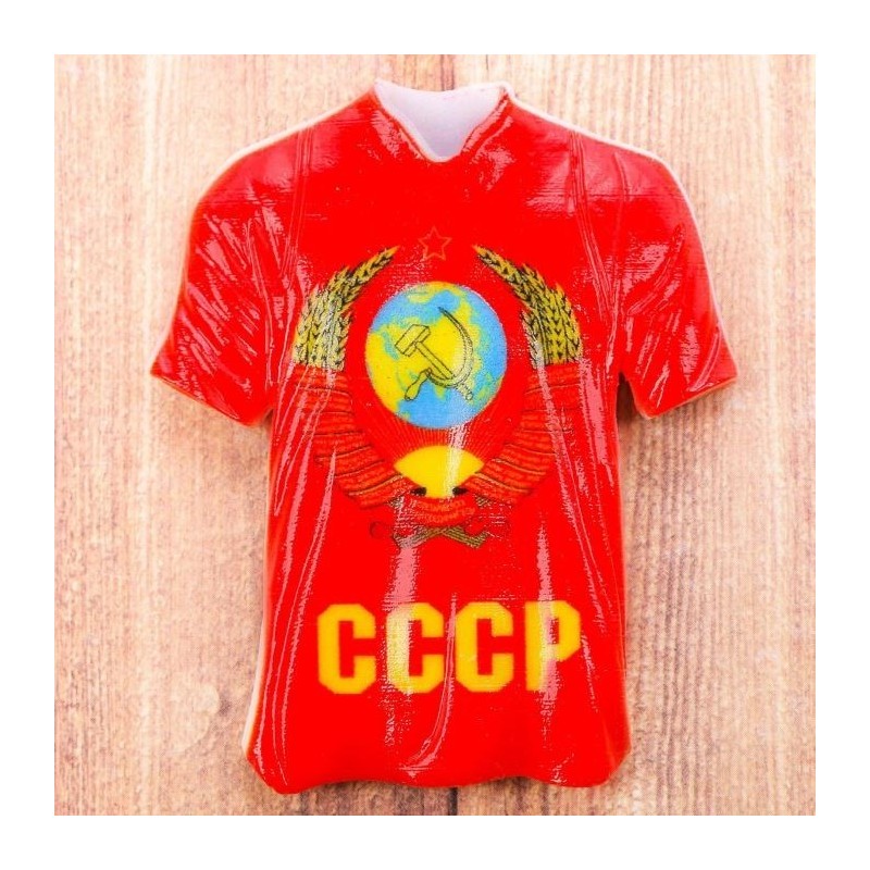 Магнит в форме футболки Герб "СССР", 8 x 6 см