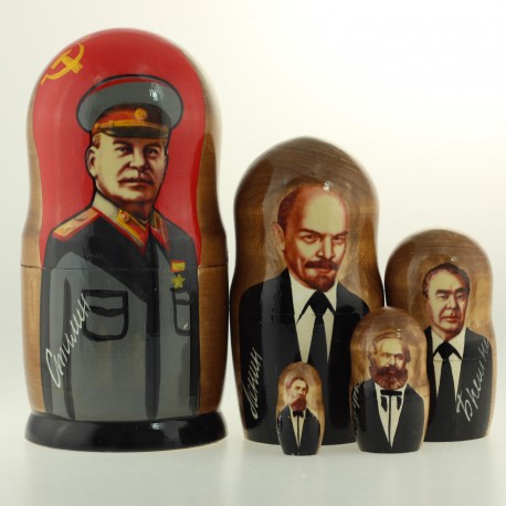 Matriochka Personnalités, Staline, 5 pièces, hauteur 18.5 cm