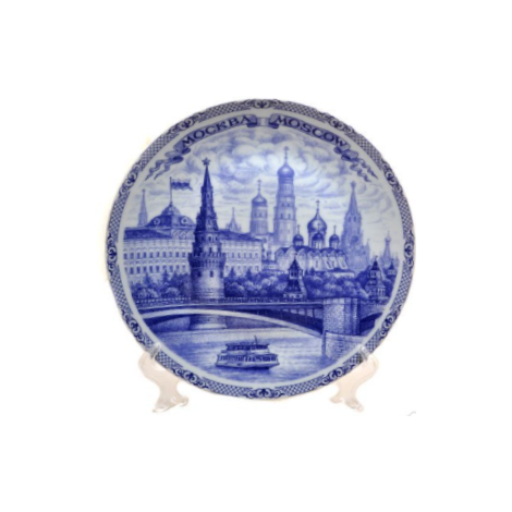 Assiette décorative russe en porcelaine, 20x20 cm
